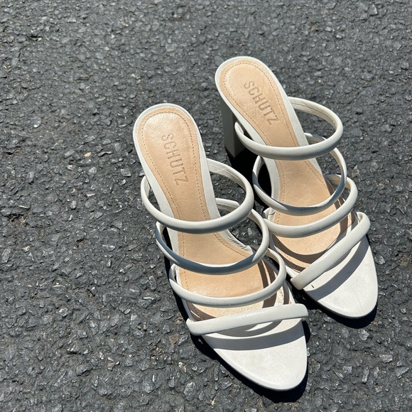 Schutz Strappy Block Heel Summer Sandal - Picture 2 of 15